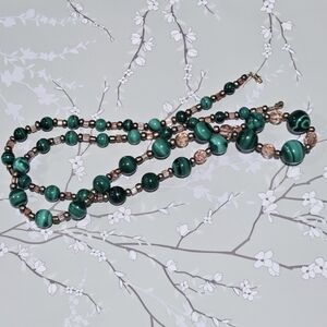 Vintage Green Malachite Necklace